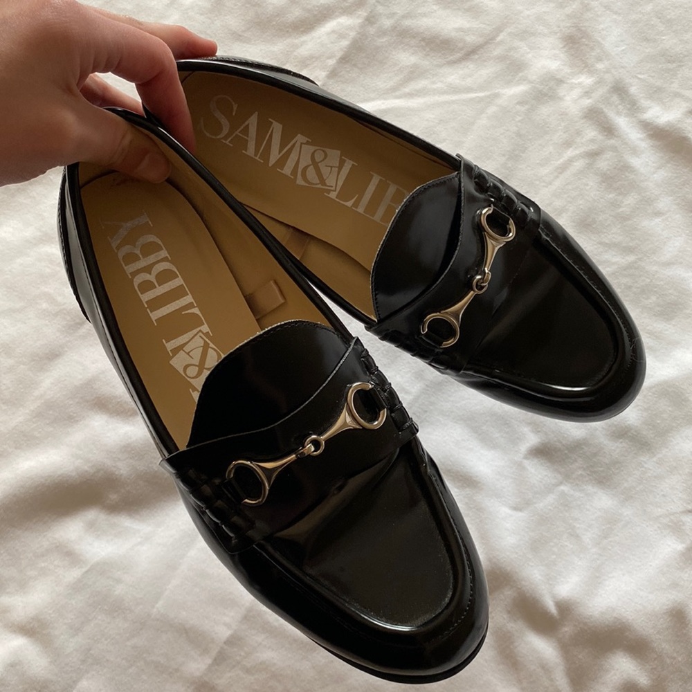 Black loafers